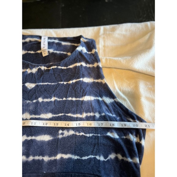 Athleta Tie Dye Dress 1X Sleeveless Casual Tank Style Blue White‎ - Picture 5 of 6